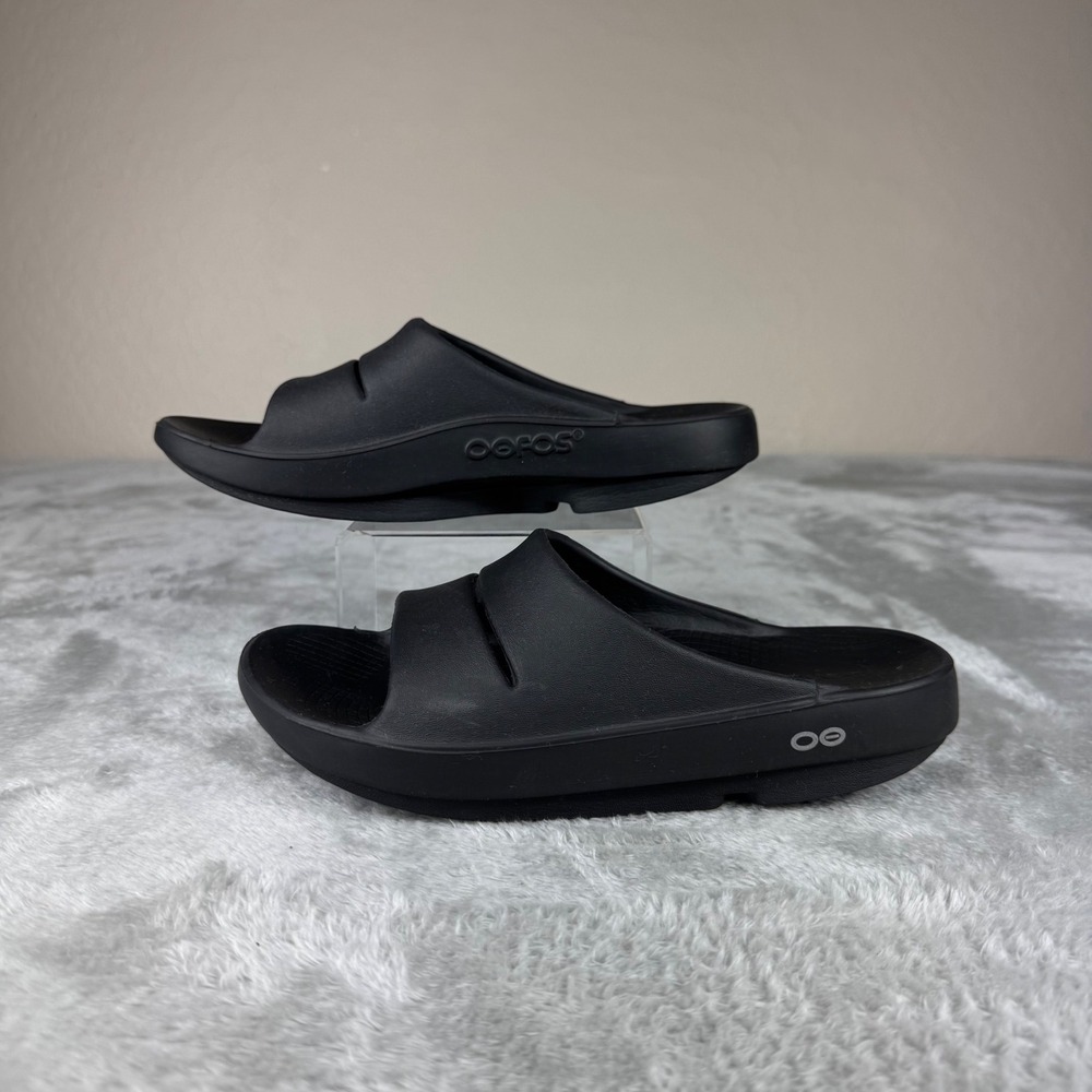 Oofos OOriginal Sport Recovery Slide Sandals Womens 7 Black